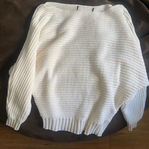Soft White Off the Shoulder Sweater